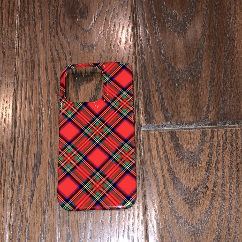 Red plaid iphone case size 15Pro